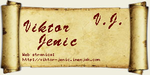Viktor Jenić vizit kartica